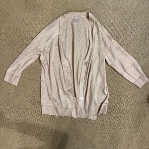 Chicos cardigan sparkly cream size 2